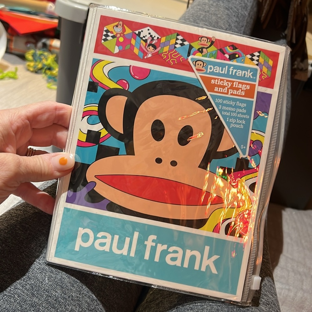 Paul Frank Colorful Sticky Flags and Pads ~ zip lock pouch!
